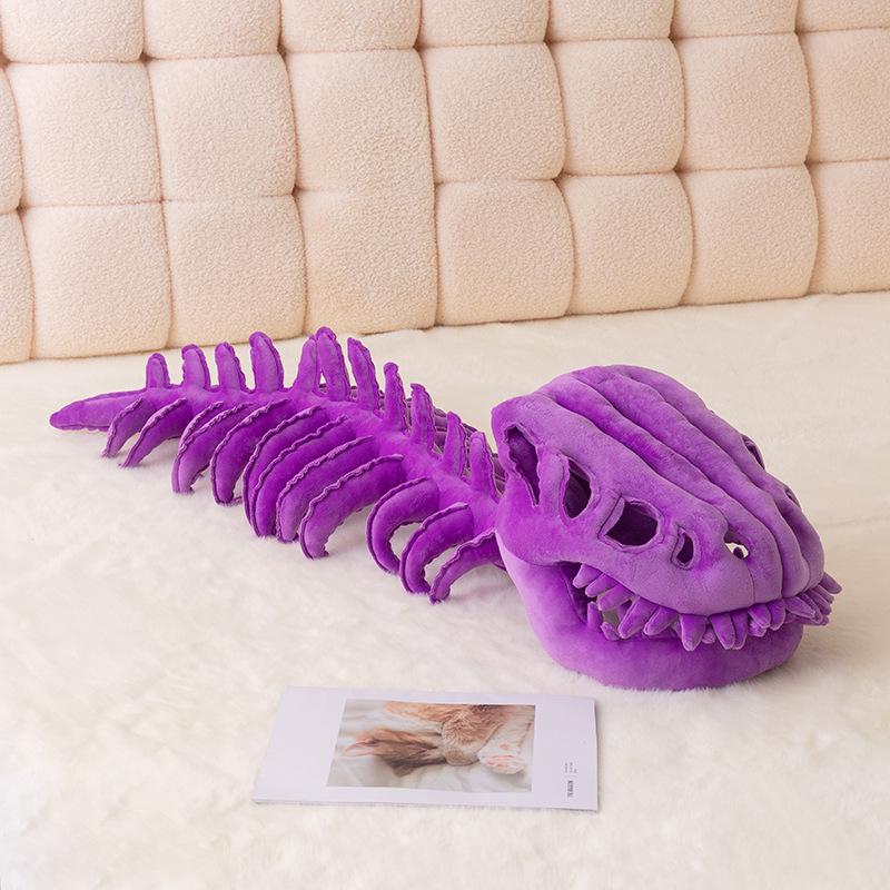 

75/115cm Funny Dinosaur Head Cap Creative Tyrannosaurus Exoskeleton Plush Toys Soft Stuffed Animal Dino Parent Kid Costume Props 75cm фіолетовий