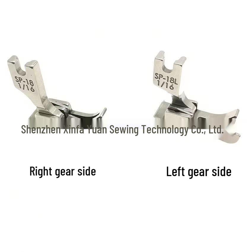 Flat Sewing Machine Topstitch Presser Foot SP-18 with Blade, Hem Edge Guide, All-Steel, Left and Right