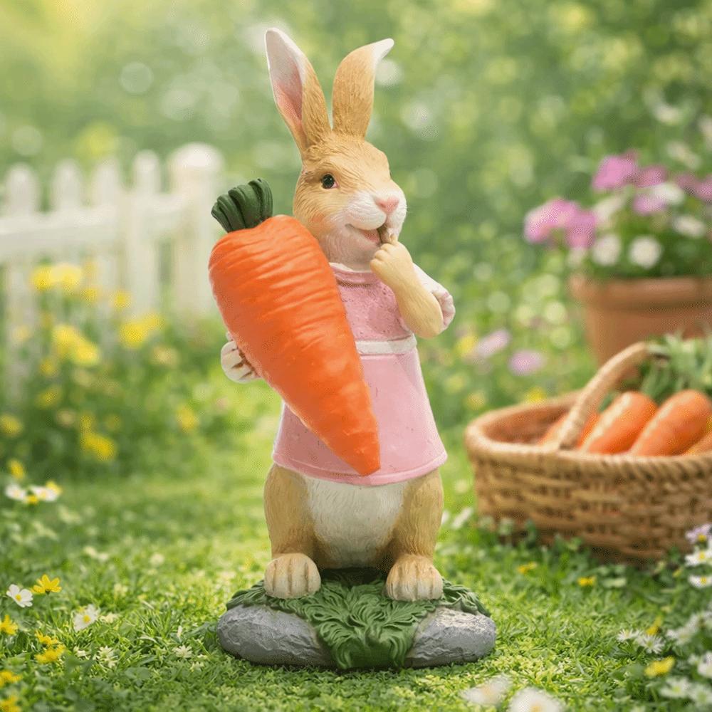 Resin Resin Rabbit Decoration Hand-Painted Easter Bunny Ornament  Party Decoration