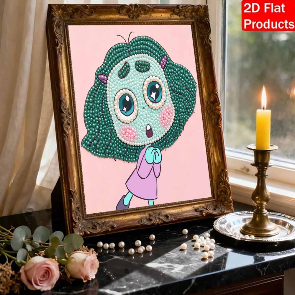 Disney Pearl Painting Pearl Aesthetic Momo for Beginners and Adults, DIY Pearl Diamond Art Painting Kit for Home Wall Decor Gifts