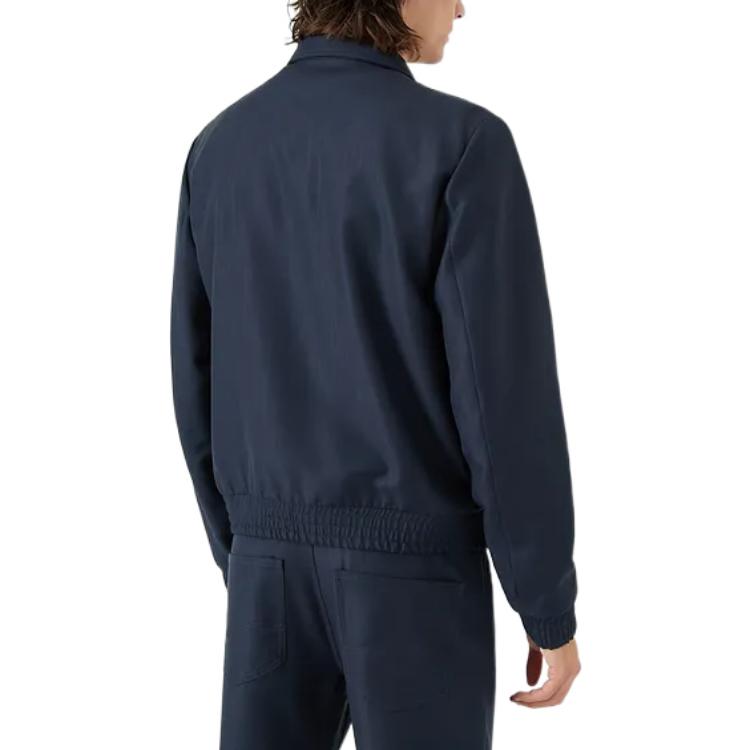 EMPORIO ARMANI Jackets Men's Navy Blue Stand Collar Moderate H31R29-C1051-1919
