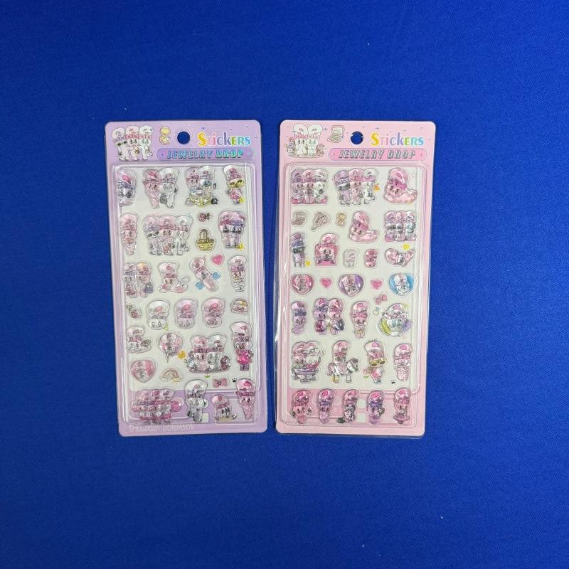 10Pcs Tamagotchi 3D Solid Embossed Relief Crystal Sticker Cute Diy Mobile Phone Decor Sticker Student Hand Account Stationery