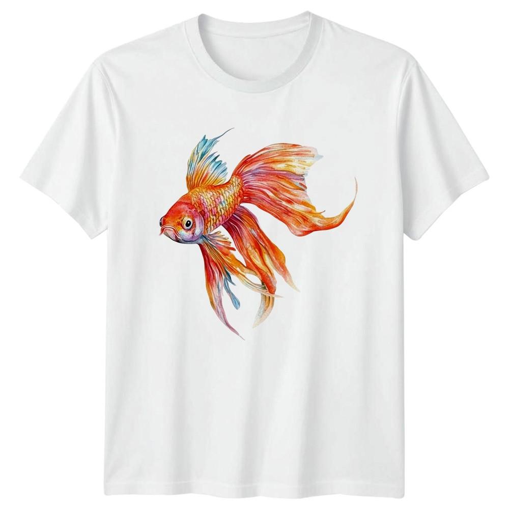 Goldfish Watercolor TShirt Aquatic Nature 2026 Gift For Him And Her S