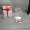 3D Night Light with Solid Wood Base - Erasable Luminous Acrylic Message Board