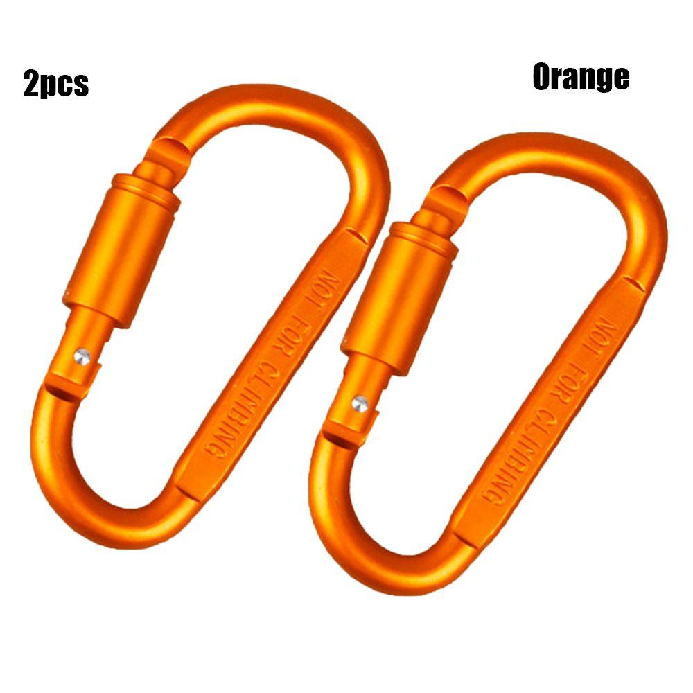 Aluminium Alloy Safety Keychain Buckles Climbing D Carabiner Spring Clips Camping Hiking Hooks