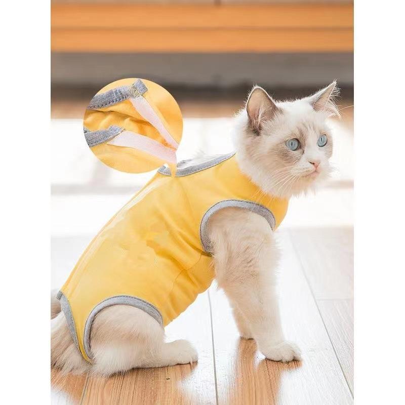 

Cat dog neuter suit female cat male cat surgical suit weaning anti-hair loss postoperative anti-licking thin pet clothes M