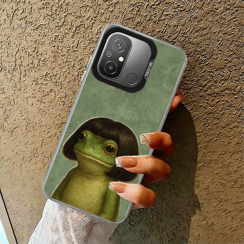 Cute Cartoon Frog Shockproof Phone Case for Xiaomi Poco X7 X6 X5 X3 Pro F7 Ultra M8 Redmi 15C 15 14C 13C 12C 10C 13 12 10
