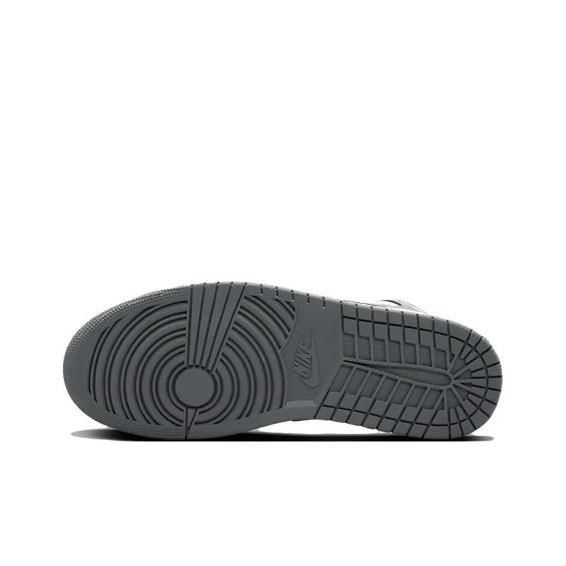 Air Jordan 1 Mid Iron Grey мужские кроссовки черные белые DQ8426-001