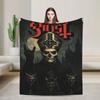 Vintage Ghost  Band MUSIC Flannel Blankets  Soft Durable Throw Blanket for Living Room Travel Aesthetic Bedspread Sofa Bed Cover