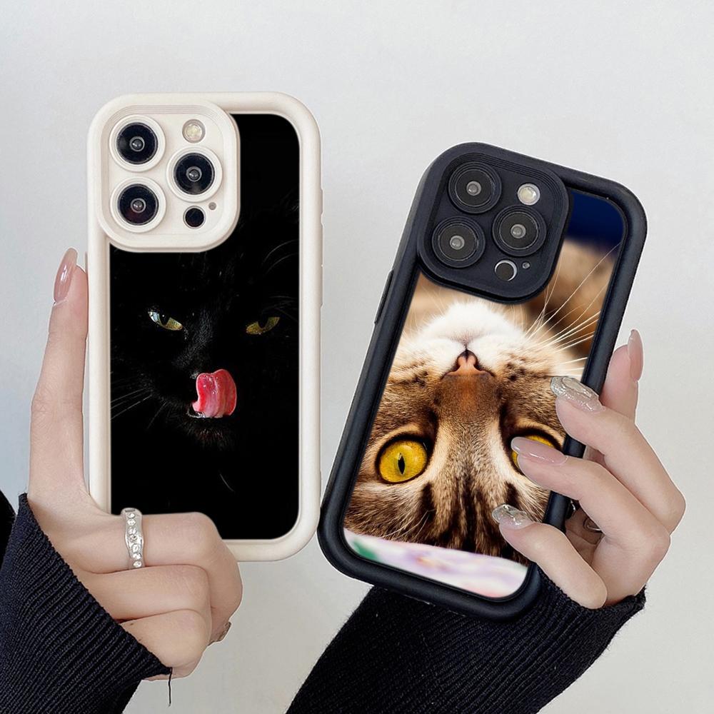 LZ10 Cat Body Language силиконовый чехол для телефона Infinix Smart 9 Hot 40i Tecno Camon 20 Pro Moto G22 G30 OnePlus Google Pixel 9 противоударный задний чехол