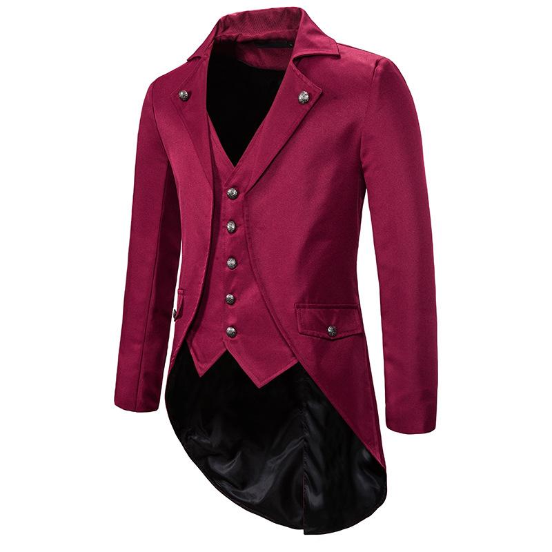 Veste Gothique Queue-de-pie Médiévale Homme - Manteau Steampunk Rétro Costume Cosplay Victorien