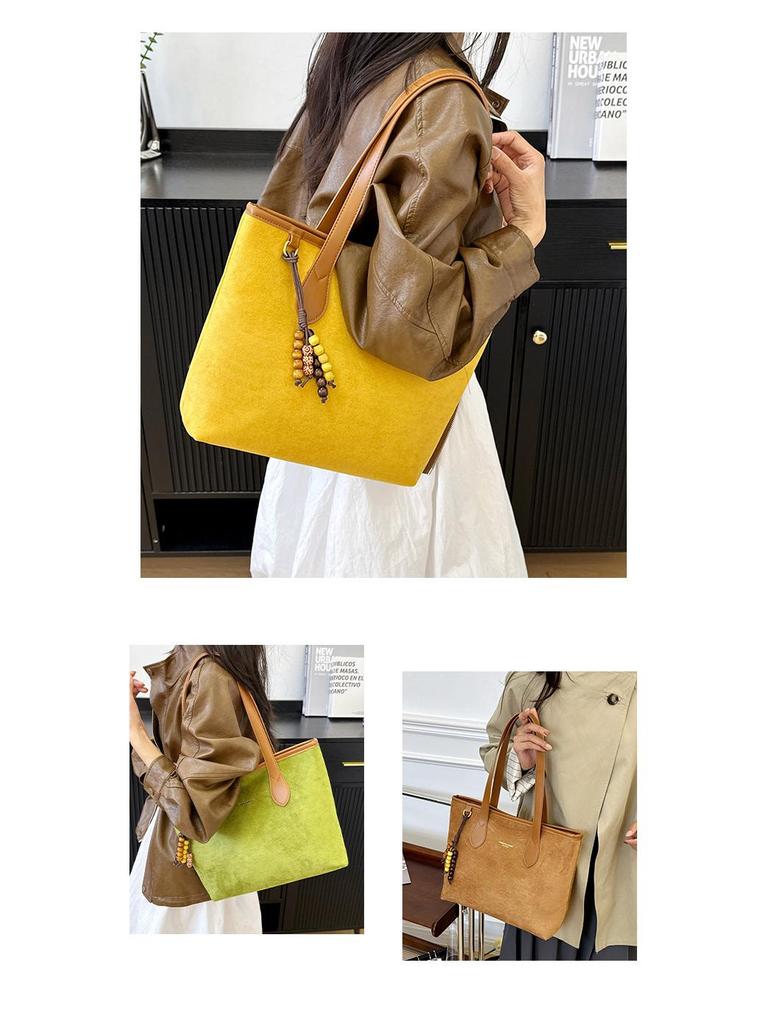 2025 Women's Versatile Retro Tote: Large-Capacity Underarm, Shoulder & Crossbody Bag