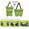 1pc Foldable Handbag, Small Trolley Large Supermarket Shopping Bag, Hand-drawn Grocery Cart Portable Bag