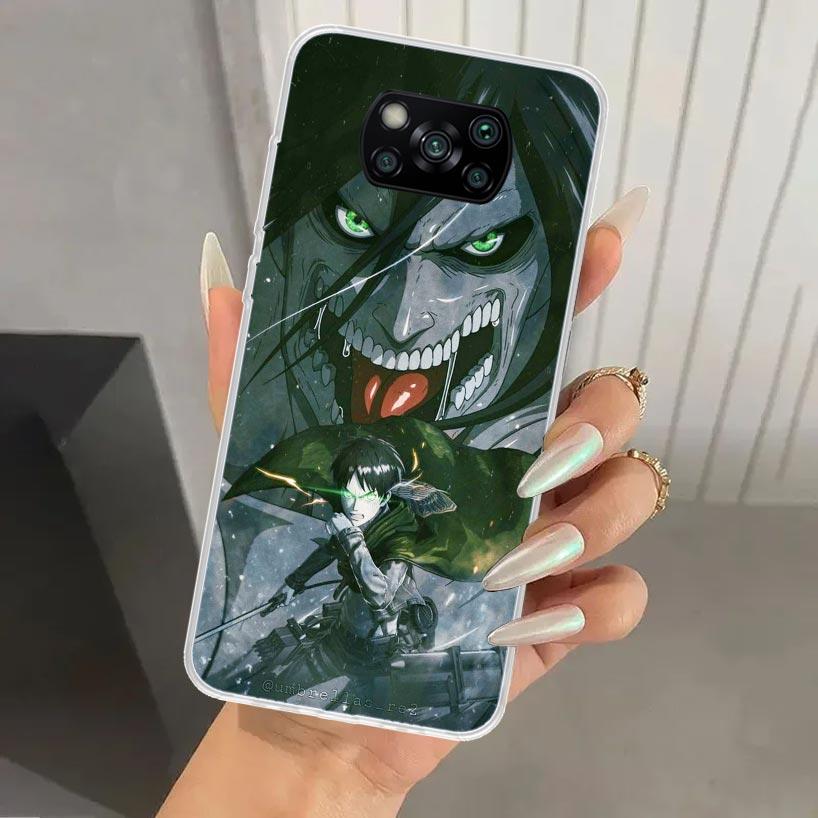 

Attack Eren Phone Case for Xiaomi Poco X5 X6 X7 Pro F7 Ultra M7 Redmi 15 15C 13 13C 12 12C 10 10A 10C 9 9A 9C 9T Shell Poco X7 X Xiaomi Poco X7 Pro