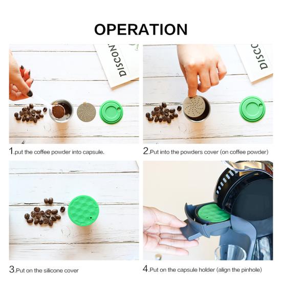 Coffee Capsule Reusable Safe Stainless Steel Refillable Coffee Capsule Filter for Coffee Shop