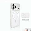 Compatible with Apple 17 Pro Max: Semi-Transparent Matte Magnetic Anti-Drop Protective Case with Detachable Lens Precision Cutouts.