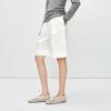 LESS 2025 Summer Solid Straight-Leg Cotton Shorts