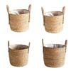 Woven Flower Pots Straw Flower Pots Outdoor Tables Large Straw Bag Basket Hand