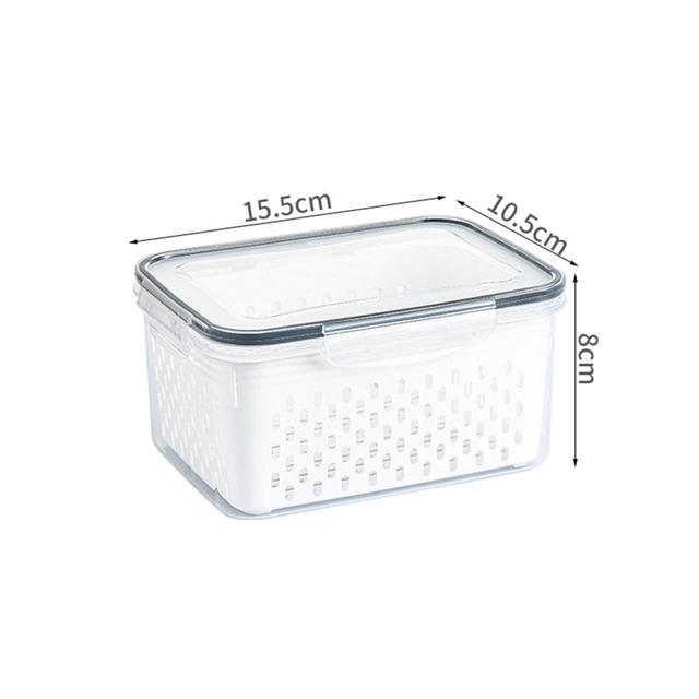 Refrigerator Storage Box Fridge Organizer Fresh Vegetable Fruit Boxes Drain Basket Storage Containers Pantry Kitchen Organizers