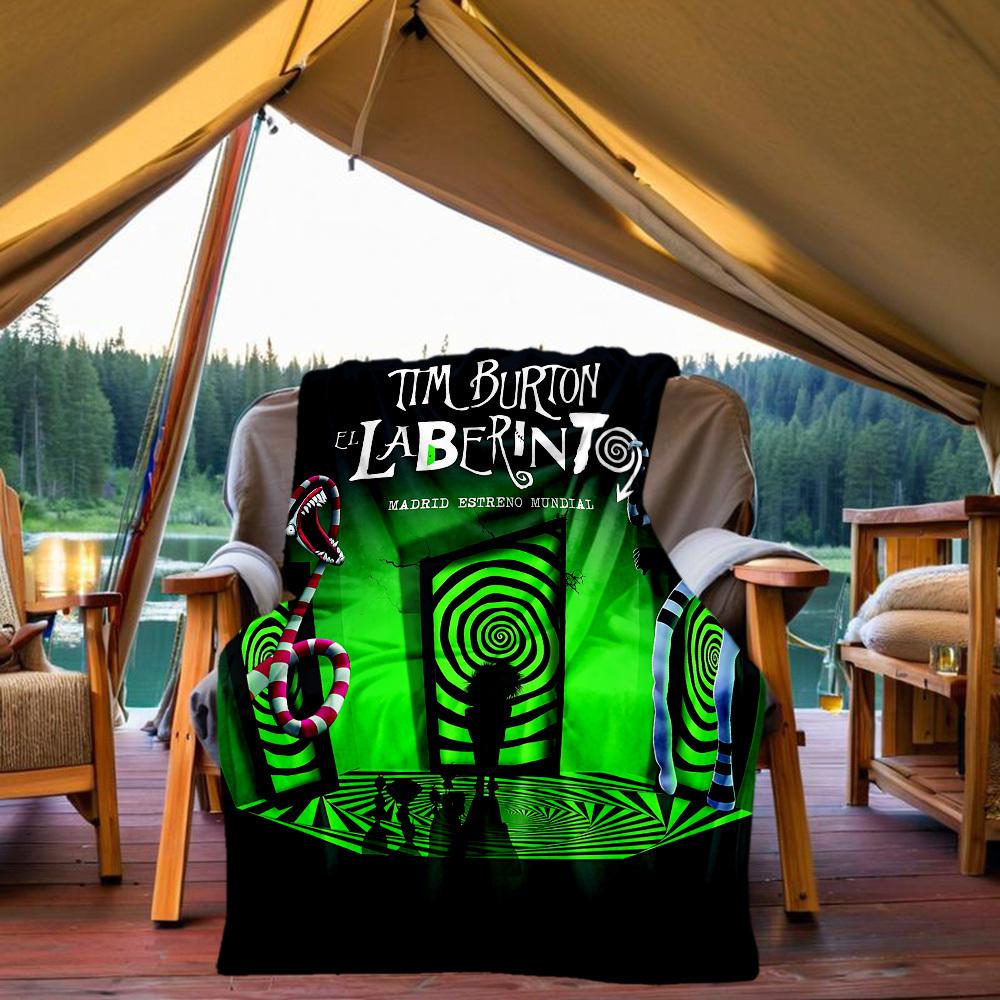 

1PC Beetlejuice Outdoor Blanket Lightweight Flannel, Soft & Warm, All-Season, Outdoor, Camping, Living Room, Office, L1106055 80x120cm