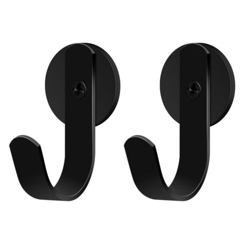 Lermende Set of 2 Super Strong Magnetic Hooks, Neodymium Magnets, 43mm Diameter, 3kg Vertical Load Capacity, Stainless Steel, Rustproof, Waterproof, F