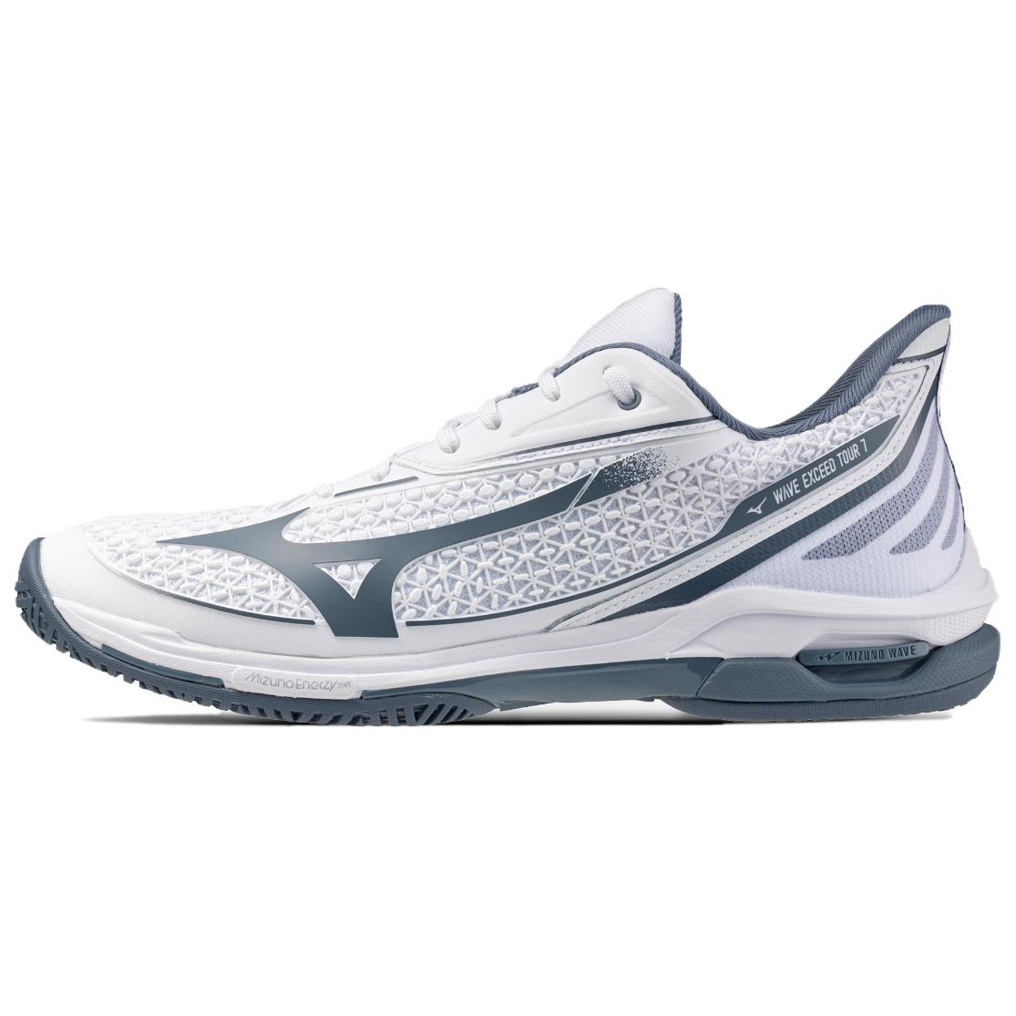 Mizuno Wave Exceed Tour 7 Comfortable Fit Low Top Tennis Shoes Unisex Sneaker White Blue 61GA267001 43