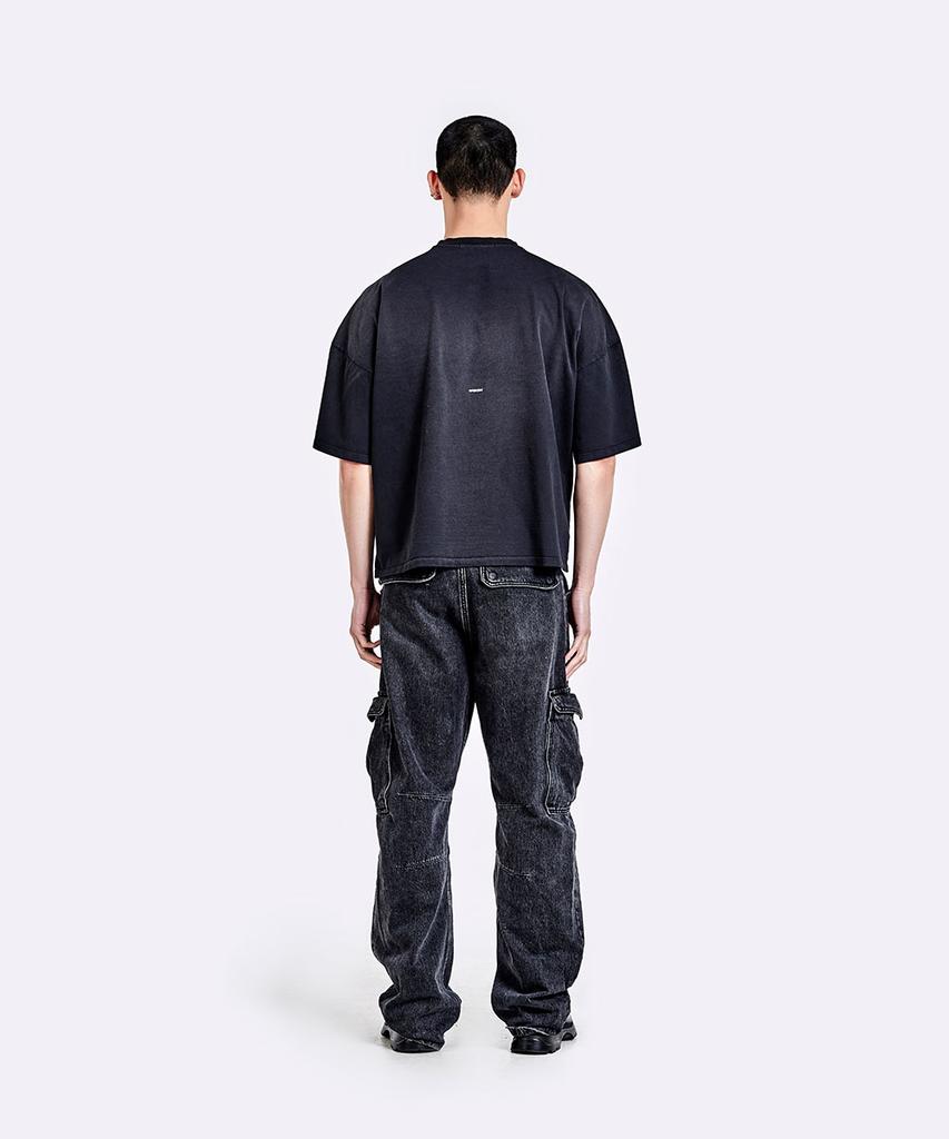 51Peosenteu Dying T Shirt - Washed Black