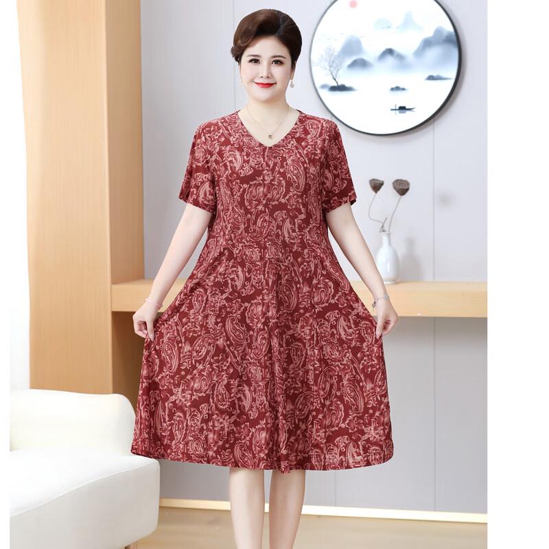 YUZHAOLIN Damen Übergröße Sommerkleid mit Blumendruck