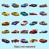 50 Sheets Cool Racing Kids Cartoon Stickers for Suitcase, Car, and Computer - Personality Graffiti Design