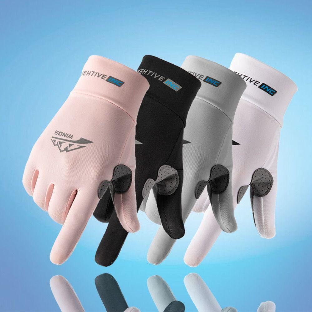 Breathable Sunscreen Ice Silk Gloves Anti-Sunburn Summer Sunscreen Gloves  Running