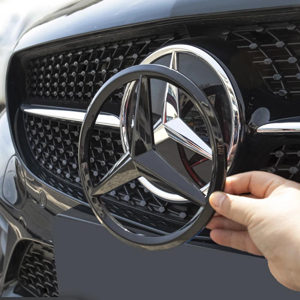Car Sticker Hot 2026 For Benz Car Accessories Front Hood Grille Emblem Cover Auto Decoration Sticker for Mercedes Benz W204 W176