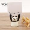 Card Display Holder Memo Holder, Resin Cartoon Animal Paper Photo Clip Stand, Business Notes Messages for Office Desk Organizer