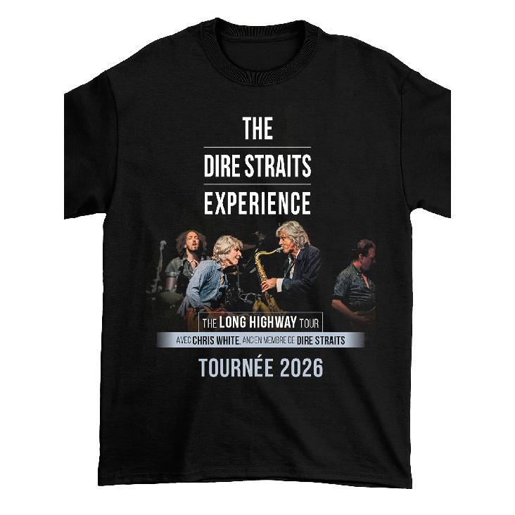 The Dire Straits Experience - The Long Highway Tour T-Shirt for Men, Ideal for Casual Wear at Home, Outdoors, Work, Or As a Gift for Occasions Like