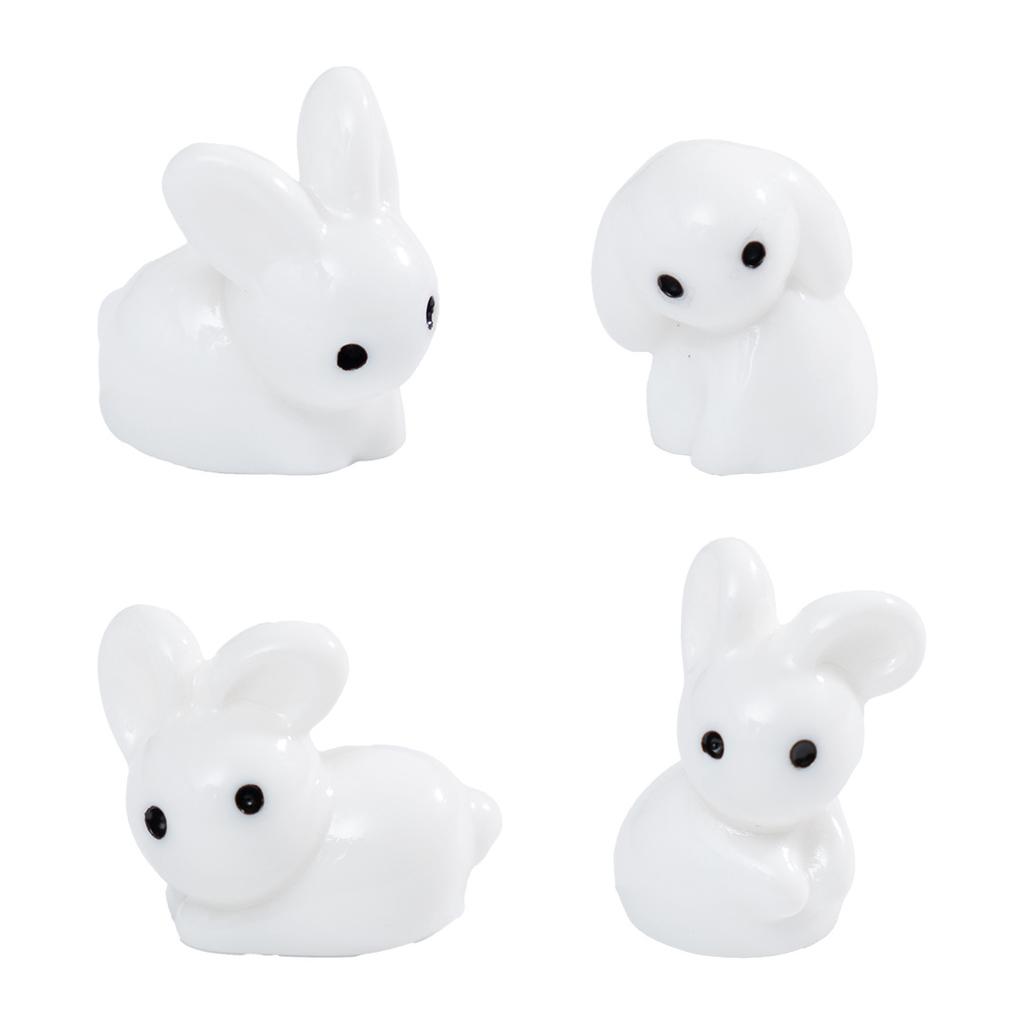 10/20/50/200PCS Mini Resin Bunnies Miniature Figures Easter decorations Ornament Micro Landscape Dollhouse Decoration Diy Crafts