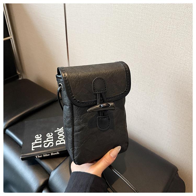 

Сумка для мобильного телефона женская новая модная популярная маленькая квадратная сумка мини ретро контрастного цвета на плечо сумка-мессенджер чёрный