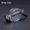 Metal Folding Reading Glasses Ultra Light Anti Blue Light Lens Presbyopia Glasses Men Rectangular Eyewears Portable