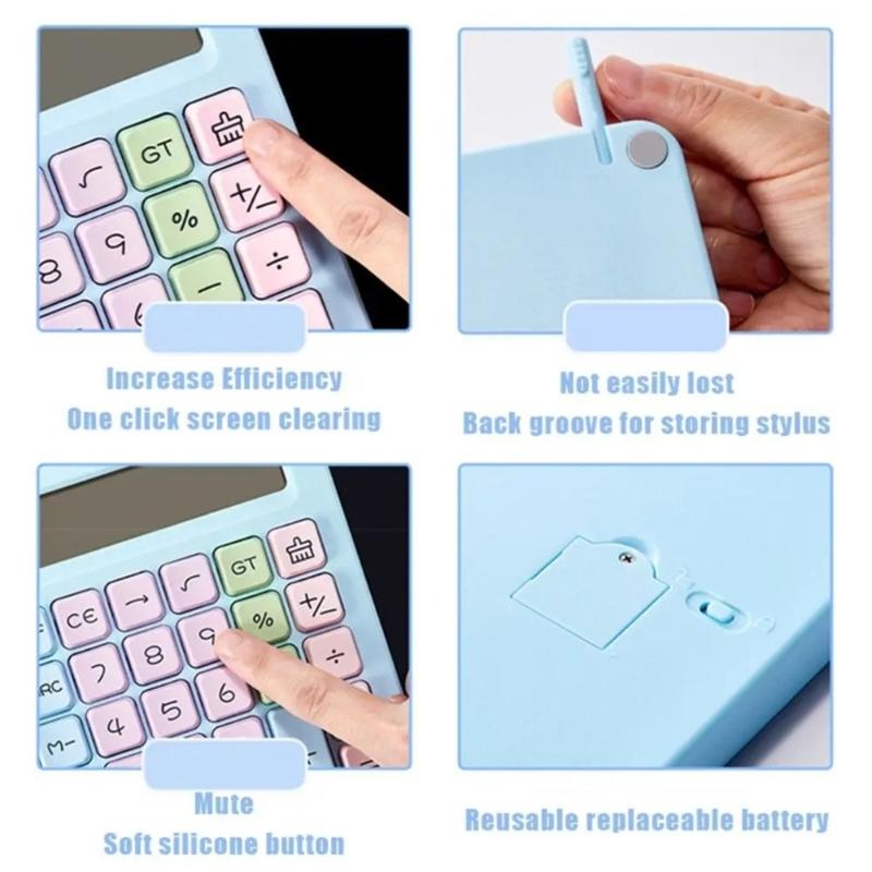 Desktop Calculator with 12 Digit Large LCD Display Mini Calculator Standard Function for Office Home School Table