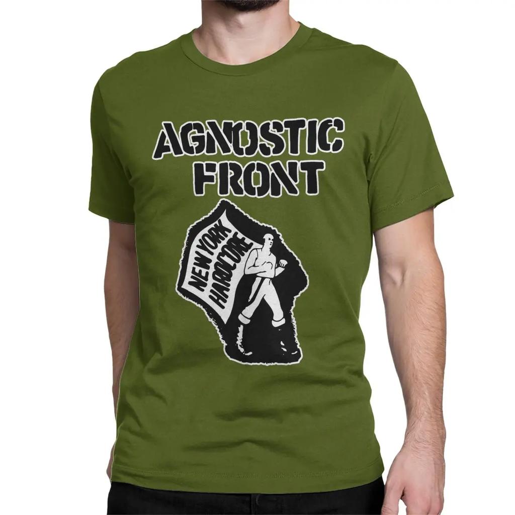 NYHC Flag American Hardcore Punk Band Rock T-Shirts Men Women Agnostic Front Cool Cotton Tees Short Sleeve T Shirts Clothing