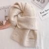 New Christmas gift cute red scarf women's winter new warm versatile knitted wool couple scarf