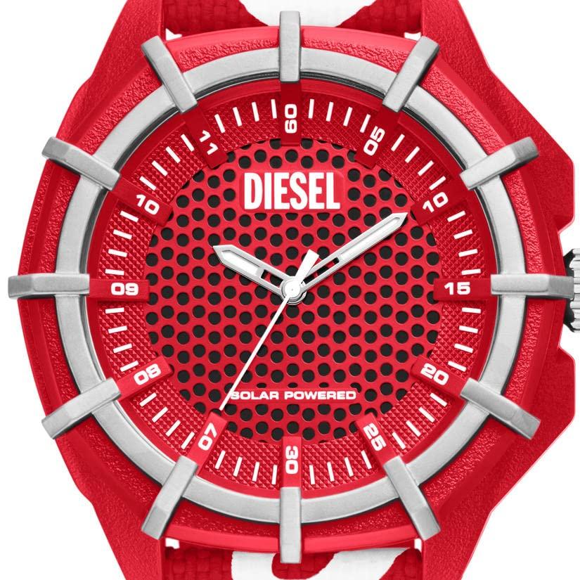 Diesel Framed Analog Black Dial Classic Men's Watch, Red,
