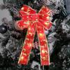 Tree Christmas Exquisite Lighted Bow Hanging Decoration In Classic American Style