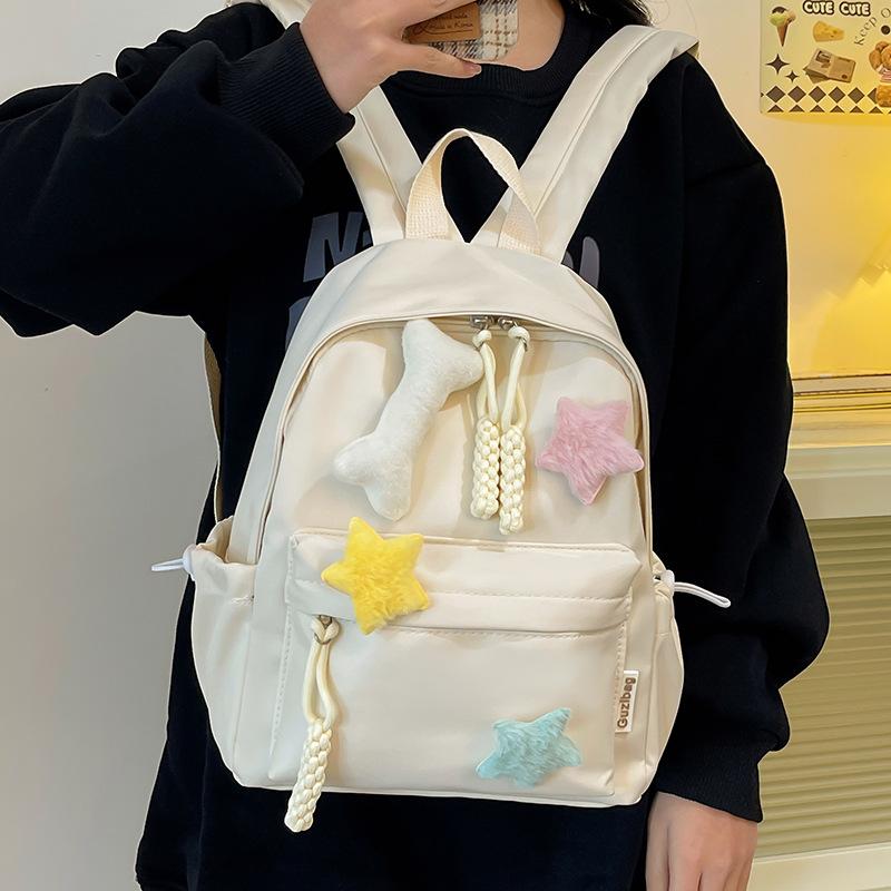 Schoolbag schoolbag primary school students 1-1 grades backpack simple versatile girl small backpack cute casual nylon travel bag