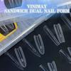 240 Stück Sandwich Dual-Nagelformen 15 Größen Verlängerungen - Dual-Formen Ober- und Unterform Lange Sarg-Mandel-Nagelkunstformen Maniküre-Werkzeug