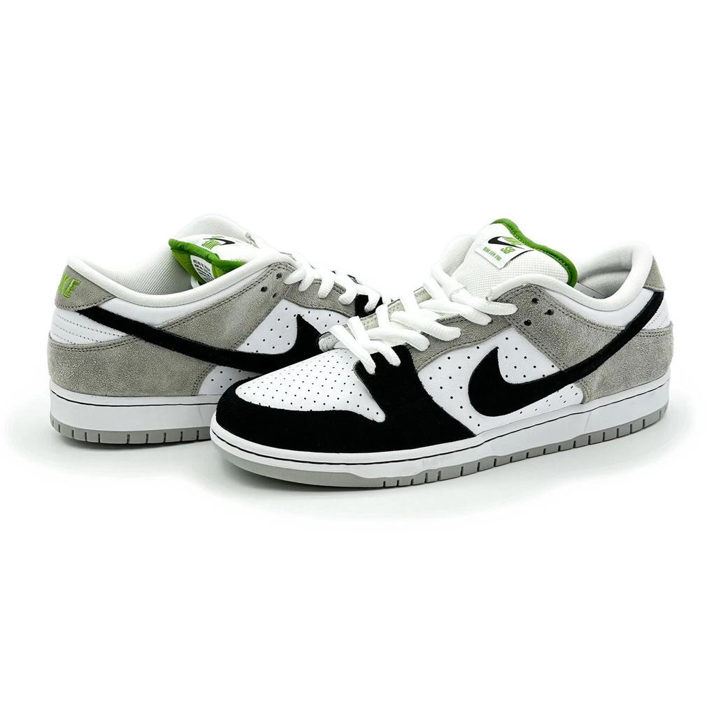 BQ6817-011 Nike SB Dunk Low Chlorophyll Medium Grey White Green Black (Men's)