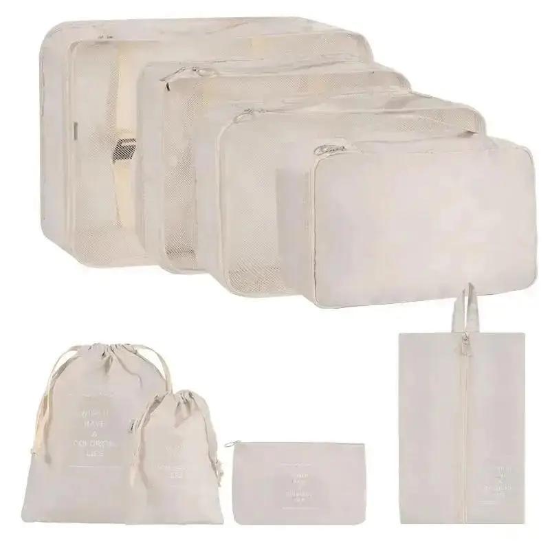 8Pc Foldable Waterproof Storage Bag Three-dimensional Travel Storage Bag Bundle Pocket Home Large Capacity Clothing Storage Bags