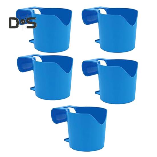 1/2/3/4/5Pcs Poolside Cup Holder Lightweight Sturdy Flexible Handles Plastic Swimming Pool Drink Holder for Above-Ground Pools