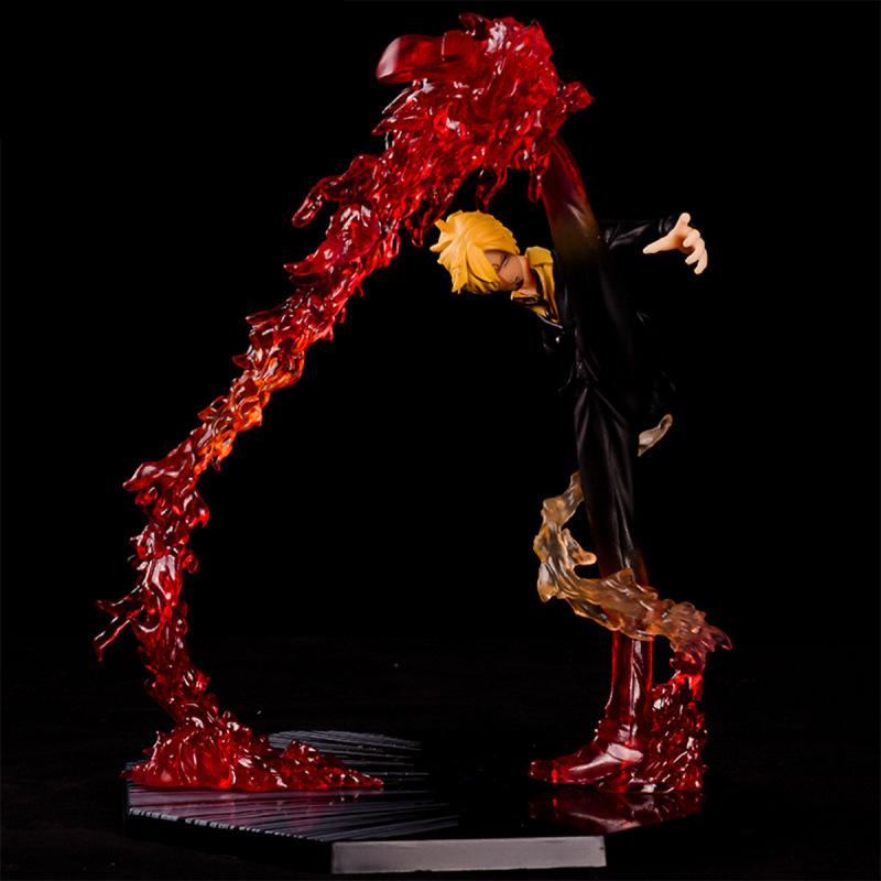 ONE PIECE Fire Fist Luffy Ace Ghost Slash Sauron Devil Wind Leg Sanji Anime Figure Peripheral Model Knickknack
