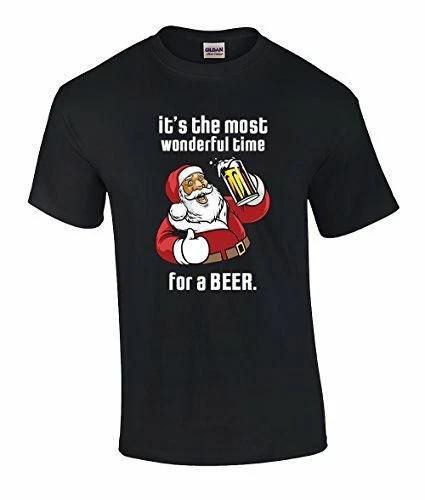 

Funny Santa It s A Most Wonderful Time for A Beer Christmas Holiday T- Black 3XL