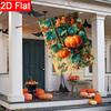 2D Flat, 2D FlatHappy Thanksgiving Autumn Maple Leaf Pumpkin Garden Flag_4 (1)- Outdoor Garden Flag Double-sided Home Decoration Courtyard Decoration 