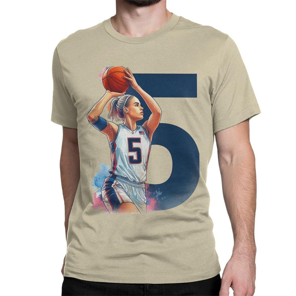 Herren Damen Retro Paige Bueckers T-Shirt Basketball 100% Baumwolle Kleidung Tolle Kurzarm Rundhals T-Shirts Übergröße T-Shirts